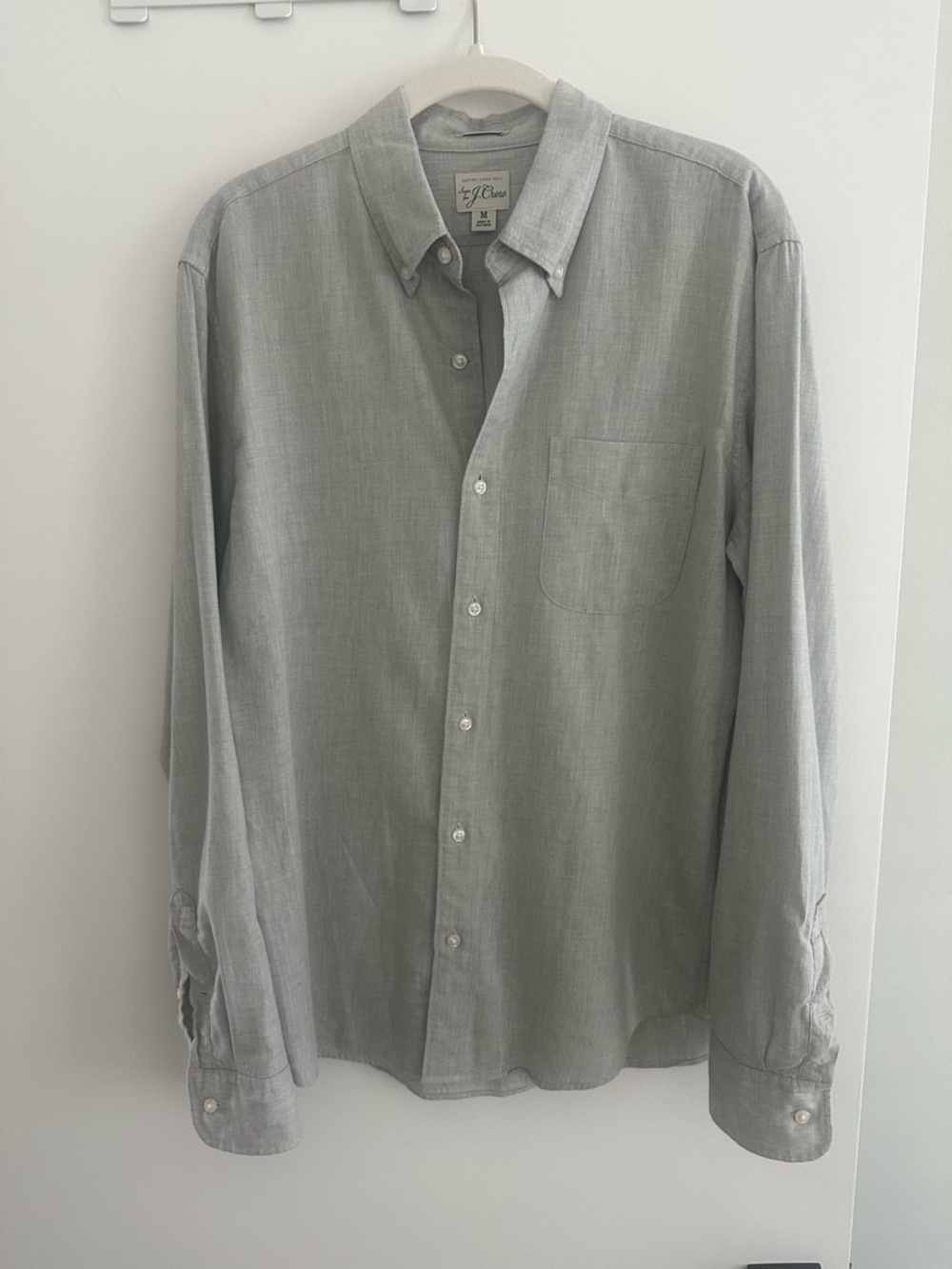 J. Crew Men's Light Gray Button-Down Shirt